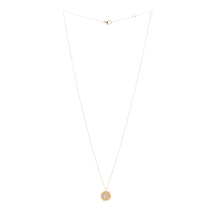 David Yurman 18K Yellow Gold Diamond Initial K Charm Pendant Necklace 3 of 5