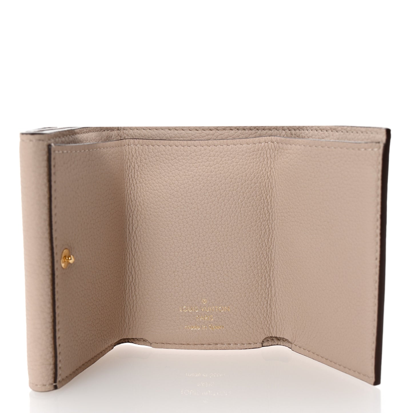 Calfskin Lockmini Wallet Greige