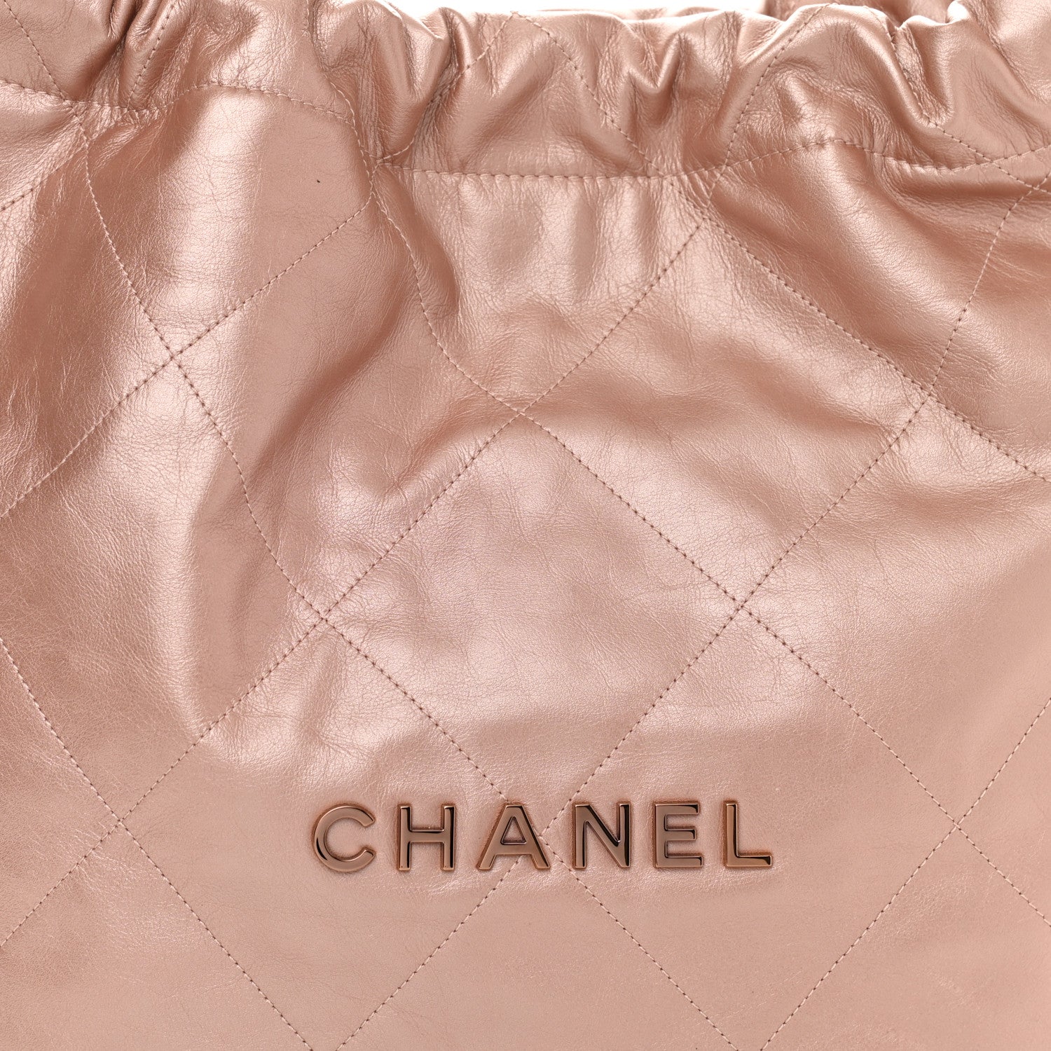 Chanel Metallic Calfskin Quilted Chanel 22 Pink 10 of 12