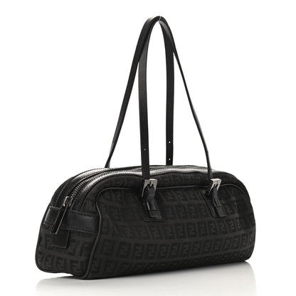 Fendi Zucchino Zip Top Tote Black 2 of 8