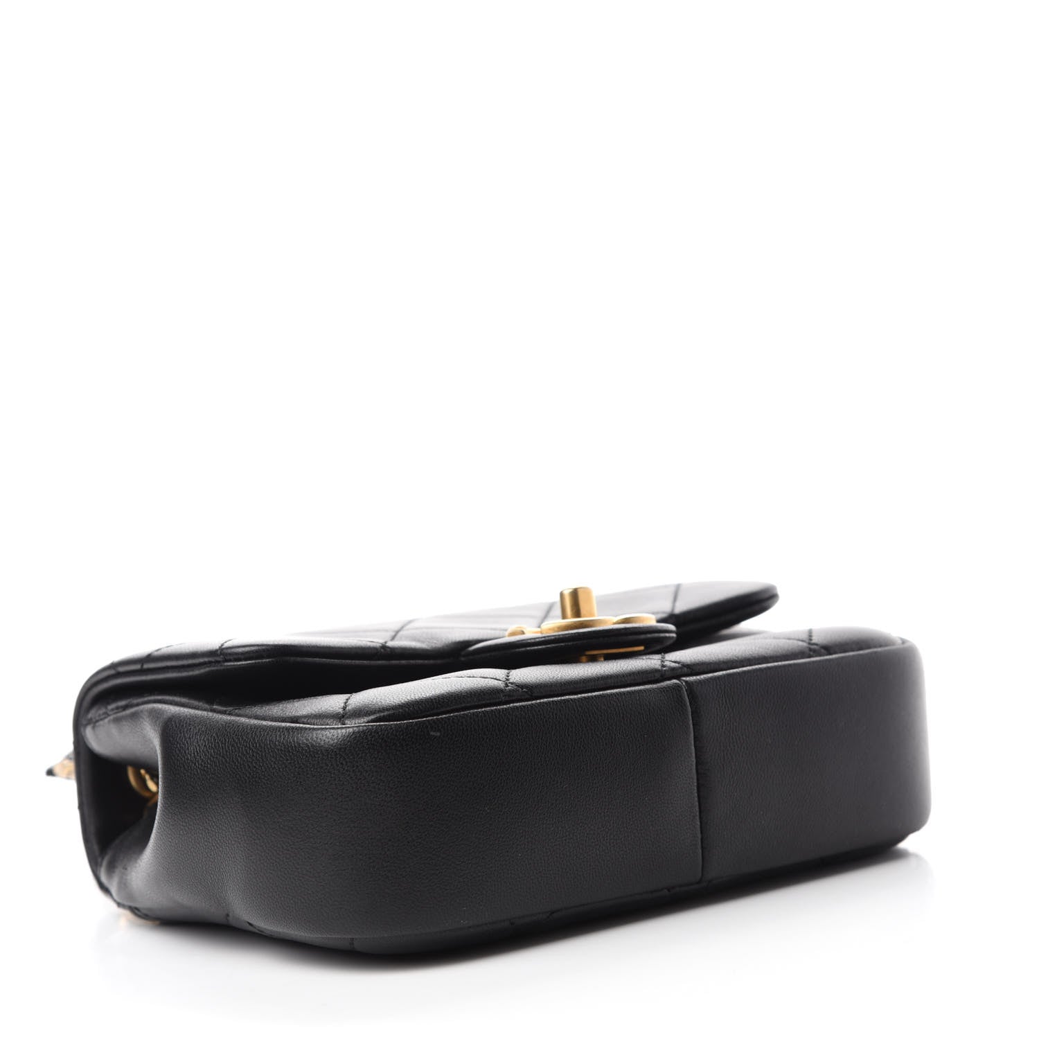 Chanel Lambskin Quilted Small Circular Handle Bag Black 4 of 11