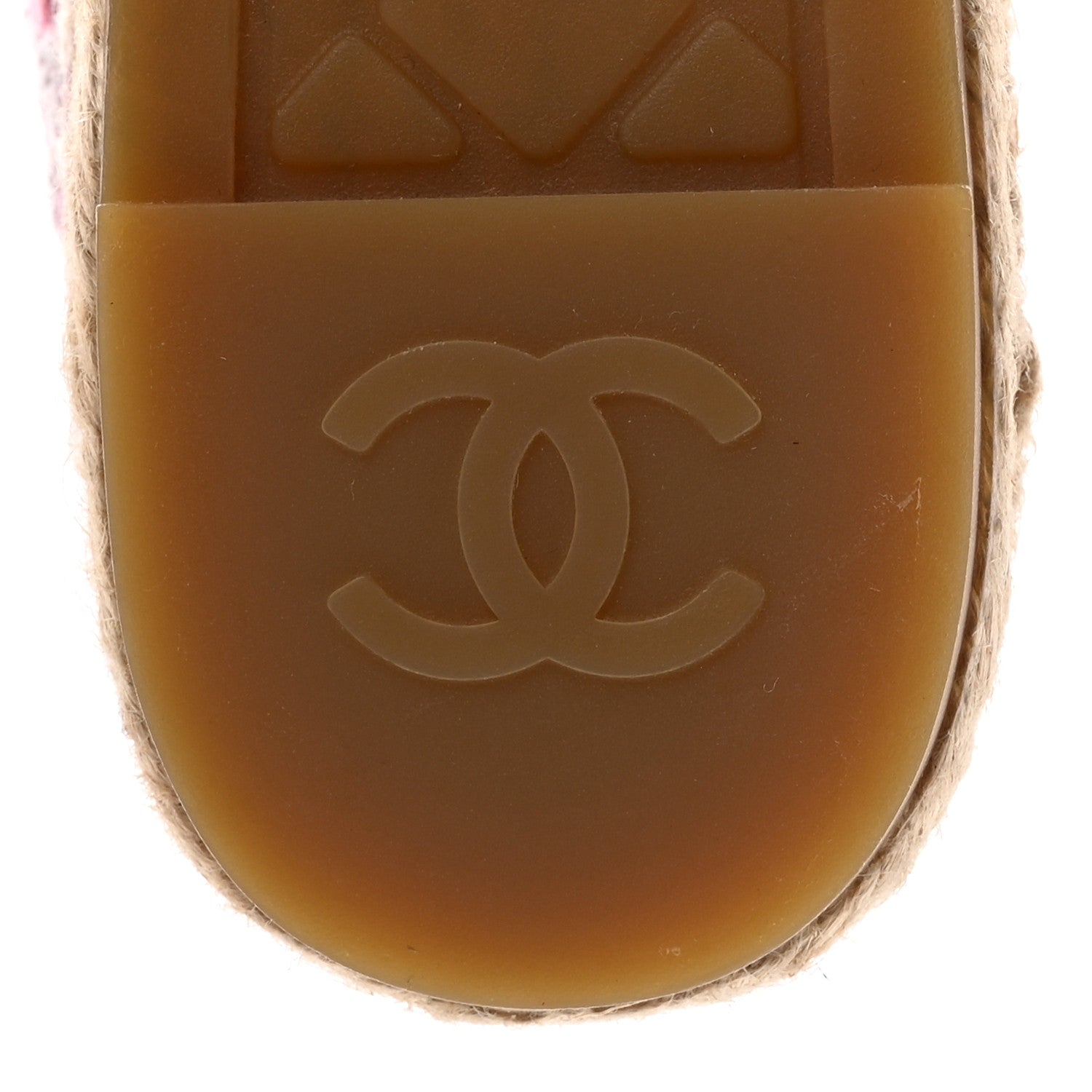 Chanel Tweed Grosgrain CC Espadrilles 39 Pink Multicolor 7 of 12