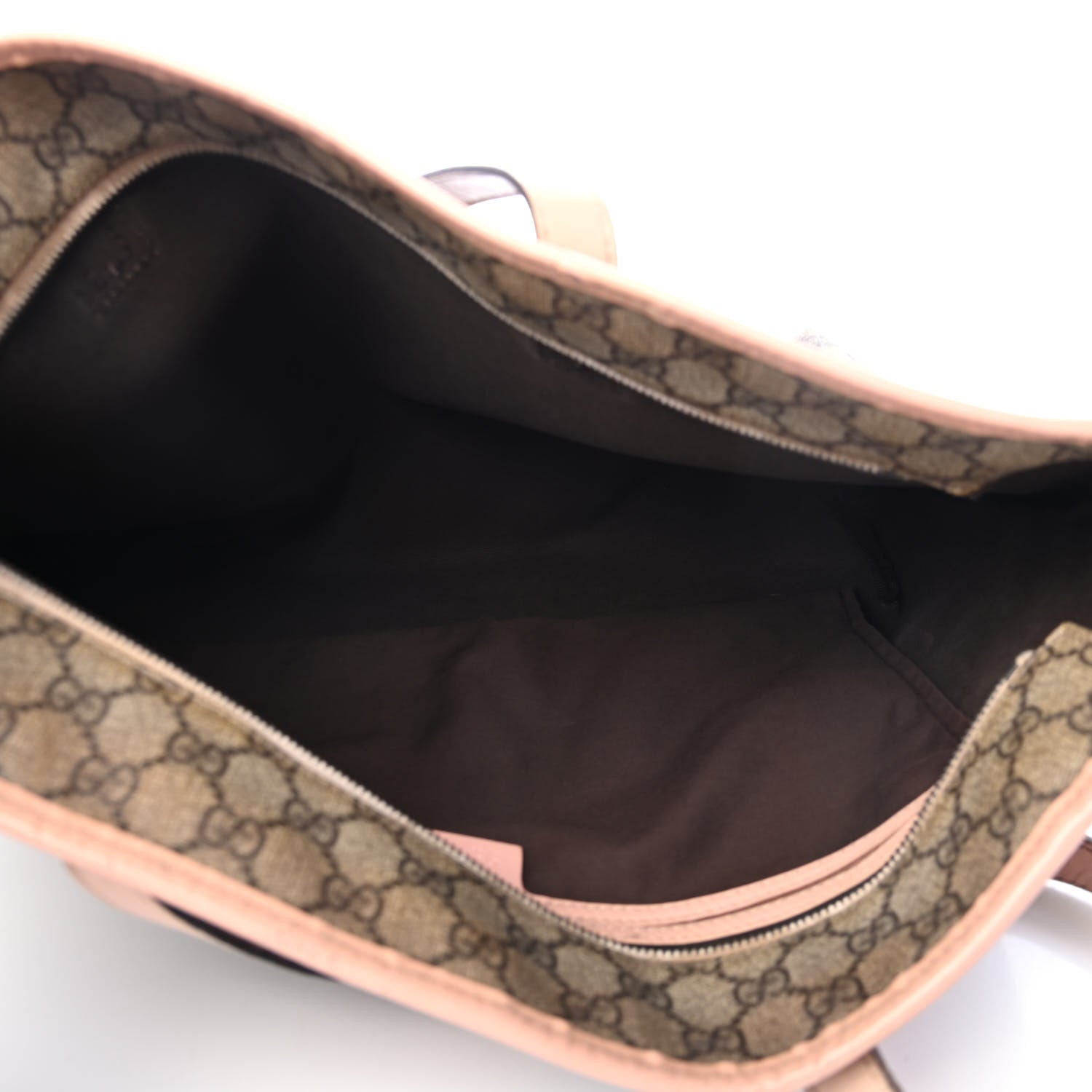 Gucci GG Supreme Monogram Medium Zippered Shopping Tote Pink 4 of 5