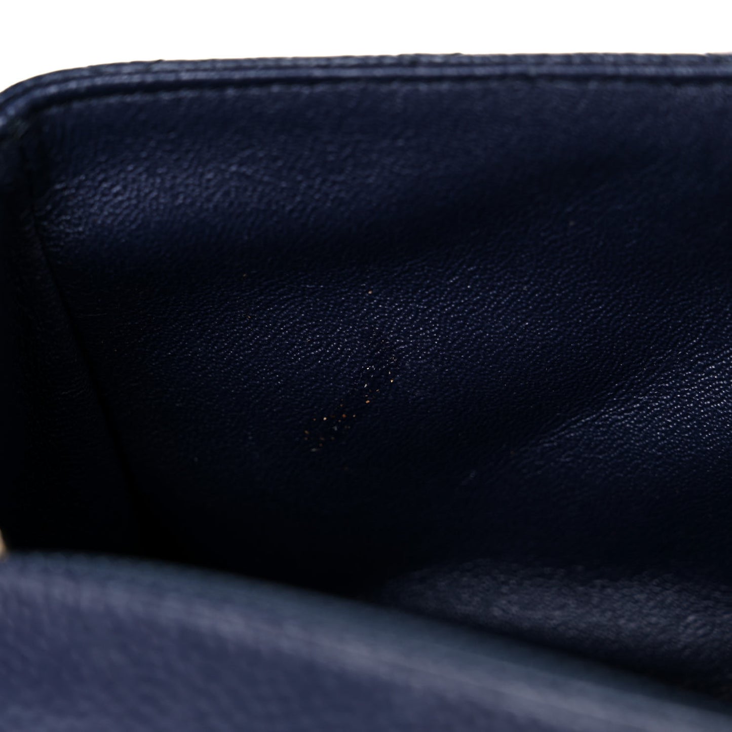 Caviar Quilted Mini Rectangular Flap Navy