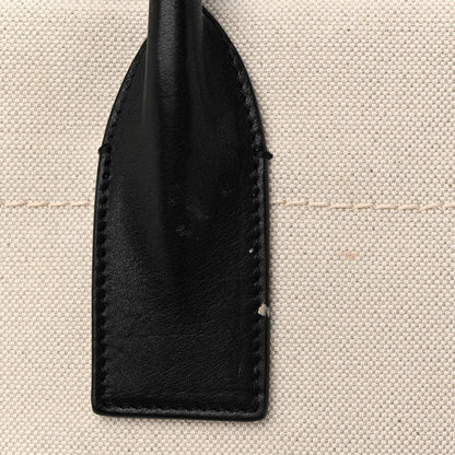 Saint Laurent Linen Calfskin Small Rive Gauche Tote Greggio Natural 10 of 10