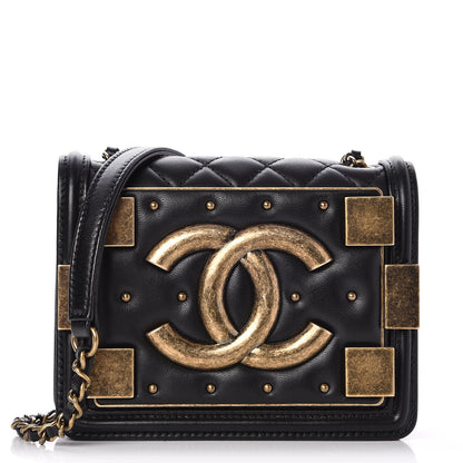 Chanel Lambskin Quilted Boy Brick Studded Flap Black 1 of 8