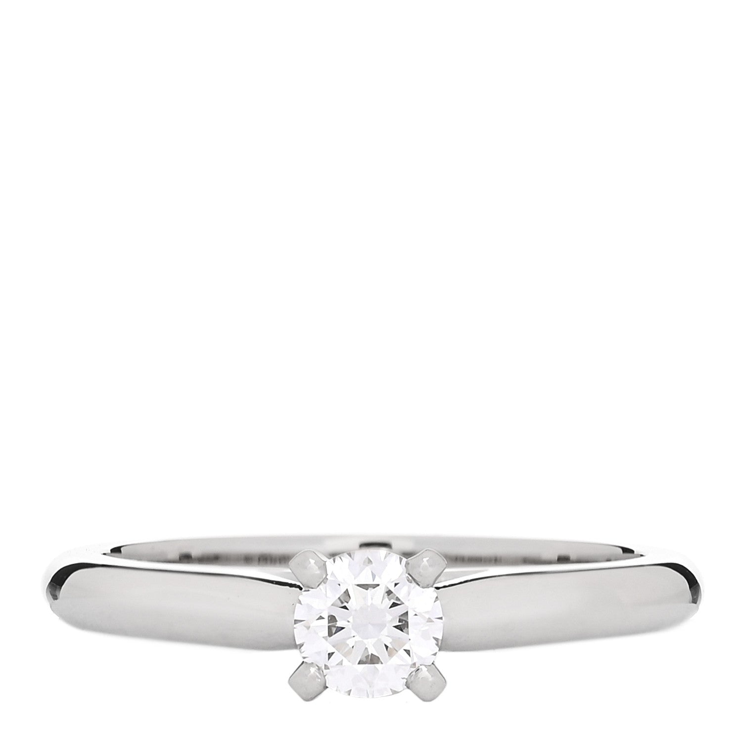 Cartier Platinum Diamond .23ct Solitaire Engagement Ring 47 4 1 of 8