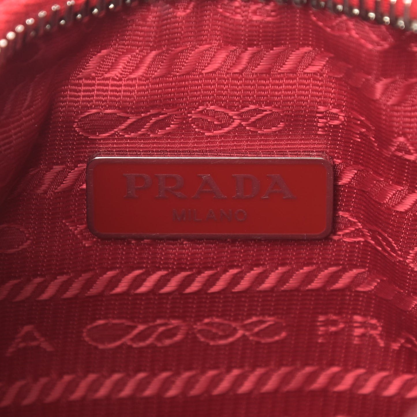 Tessuto Nylon Gaufre Shoulder Bag Rosso