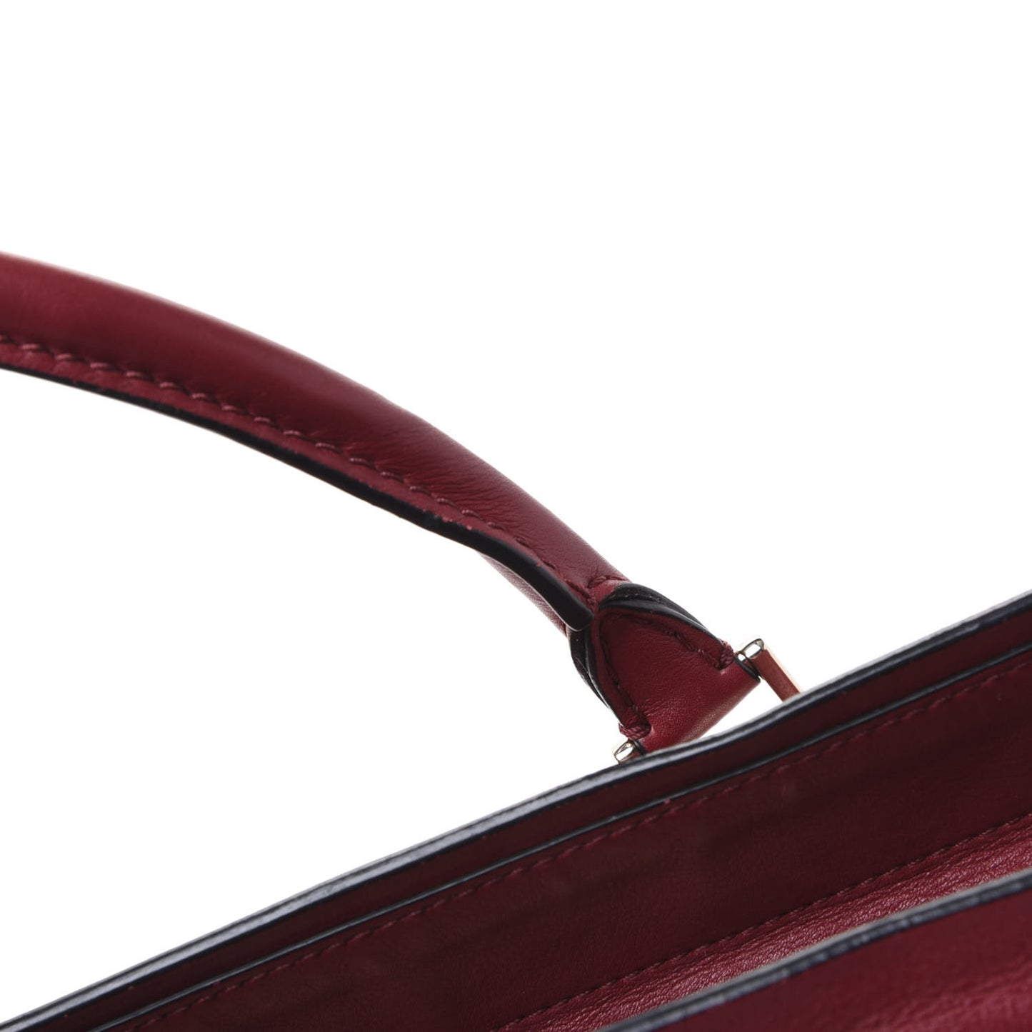 Vitello Macro Rockstud Runway Tote Scarlet