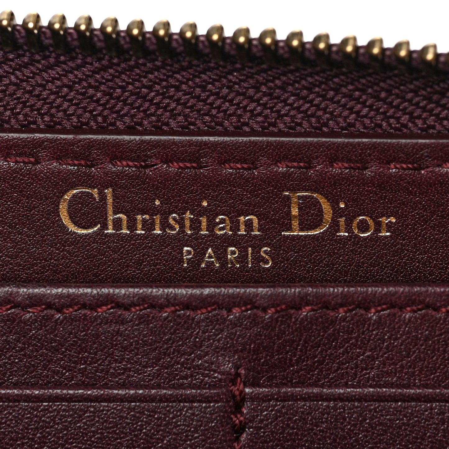 Calfskin J'adior Voyageur Wallet Deep Amarante