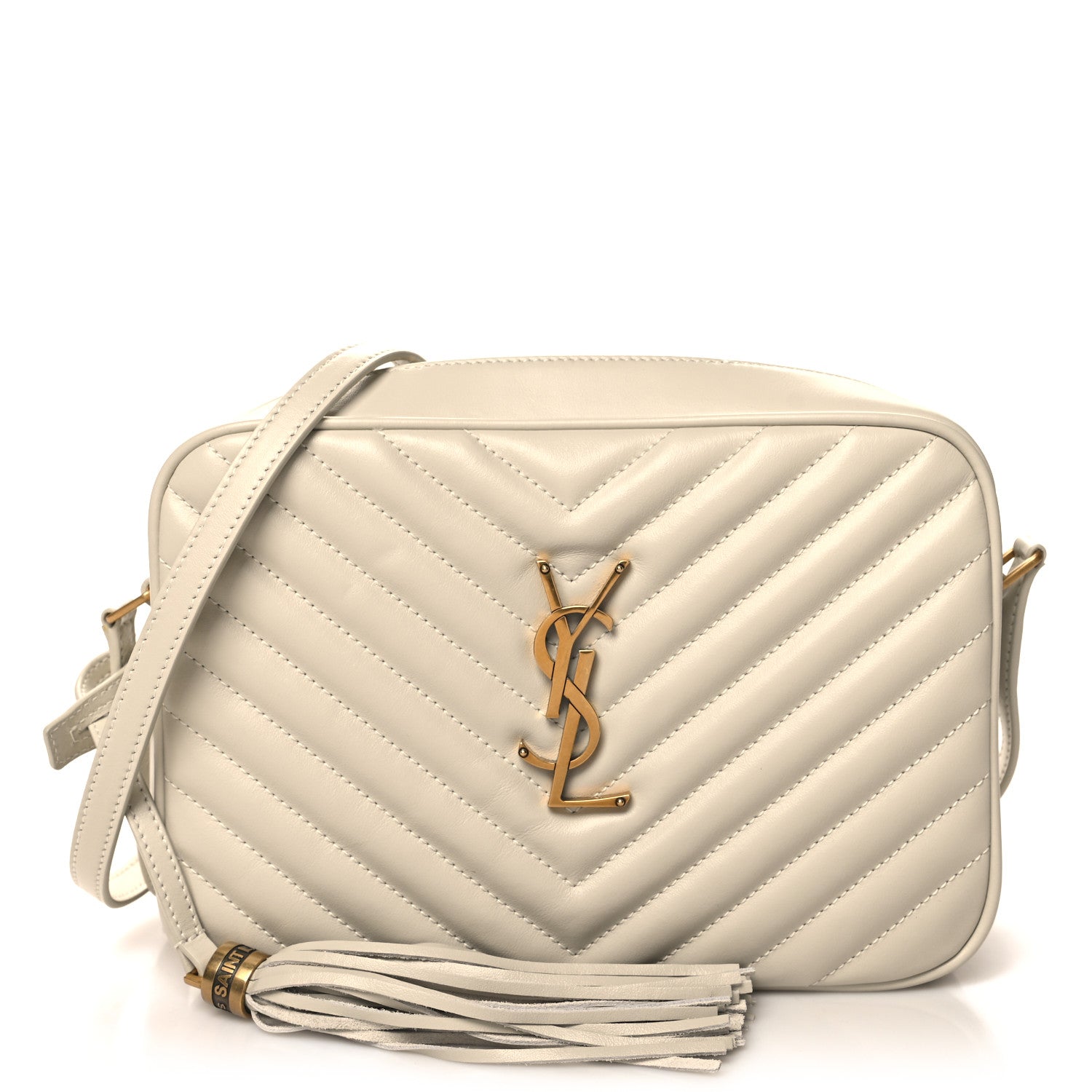 Saint Laurent Calfskin Matelasse Monogram Lou Camera Bag Crema Soft 1 of 10