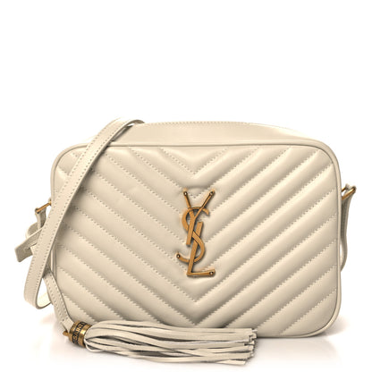 Saint Laurent Calfskin Matelasse Monogram Lou Camera Bag Crema Soft 1 of 10