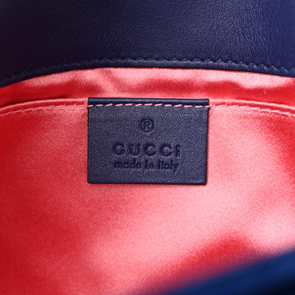 Gucci Velvet Matelasse Mini GG Marmont Shoulder Bag Cobalt Blue 6 of 11