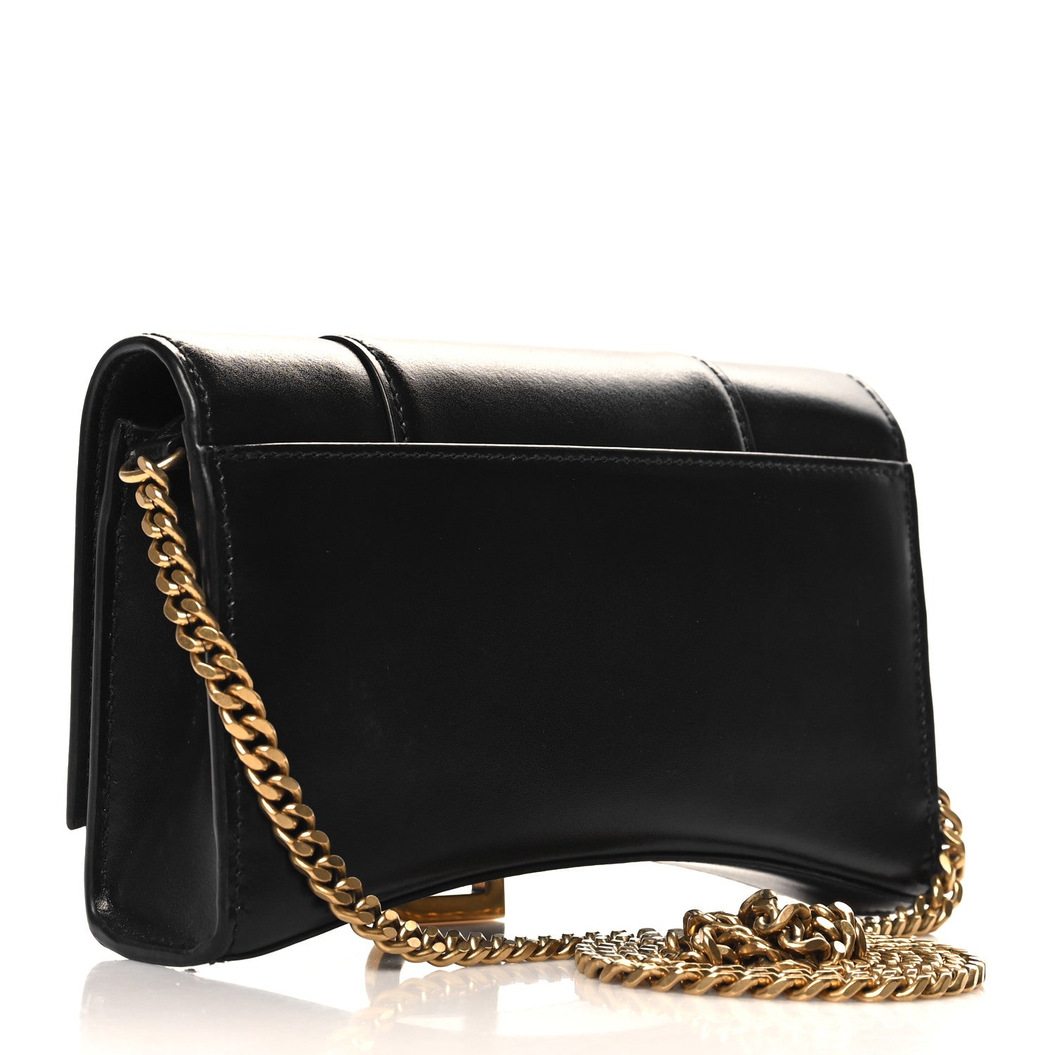 Balenciaga Shiny Box Calfskin Hourglass Chain Bag Black 3 of 12