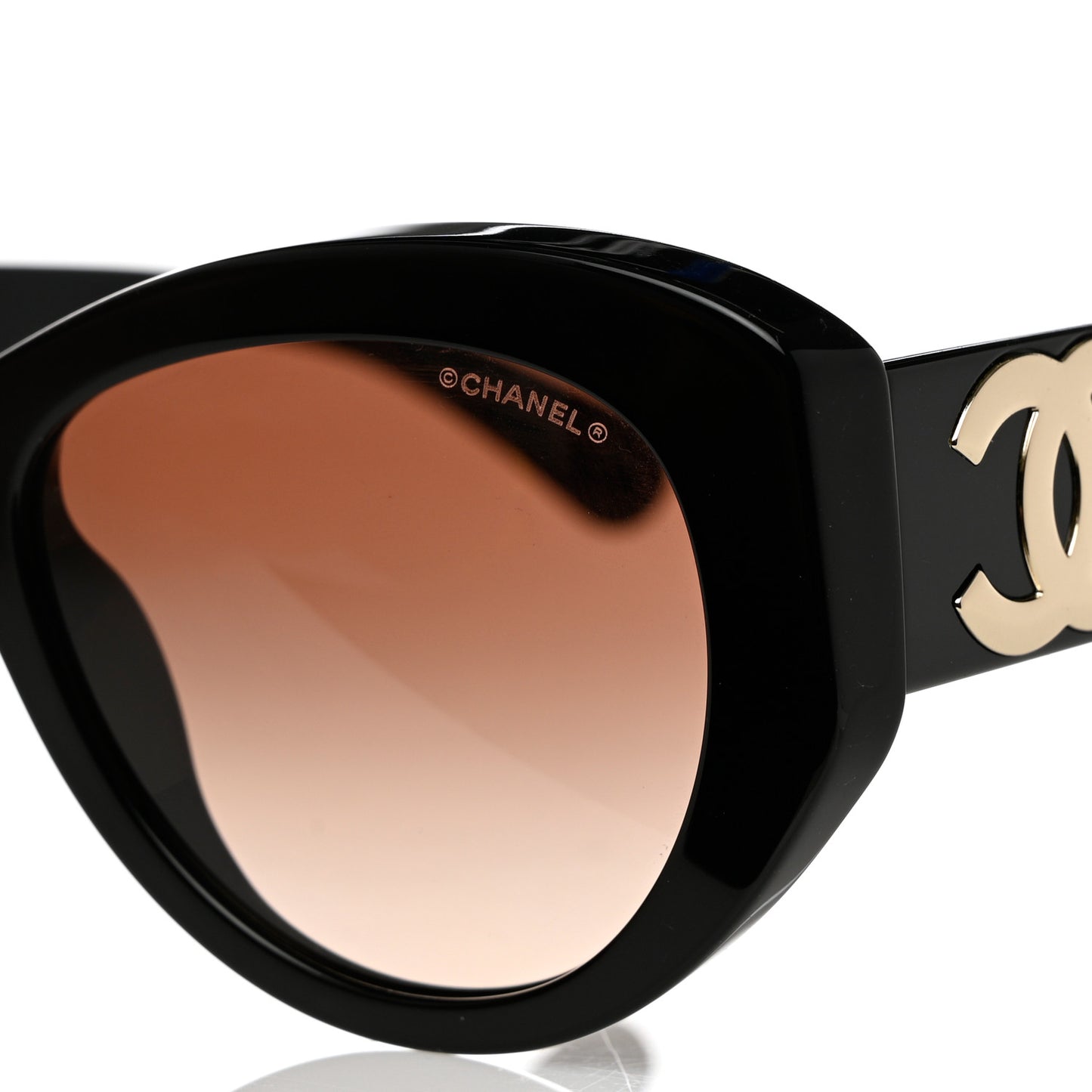 Acetate Butterfly Large CC Sunglasses 5492-A Black