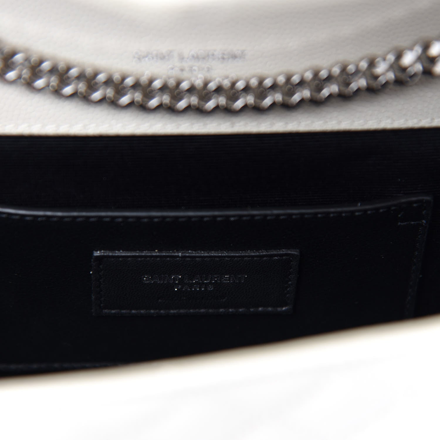 Saint Laurent Grain De Poudre Textured Mixed Matelasse Triquilt Small Monogram Satchel Crema Soft 8 of 10