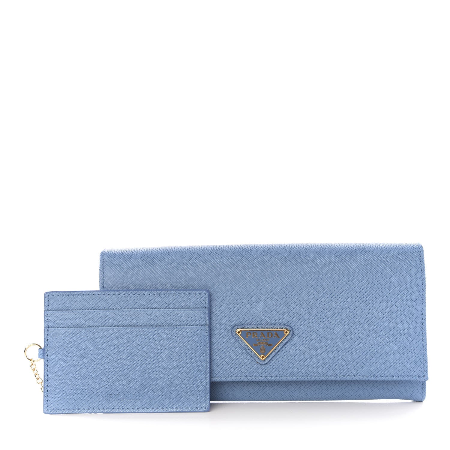 Prada Saffiano Metal Continental Flap Wallet Mare 1 of 6