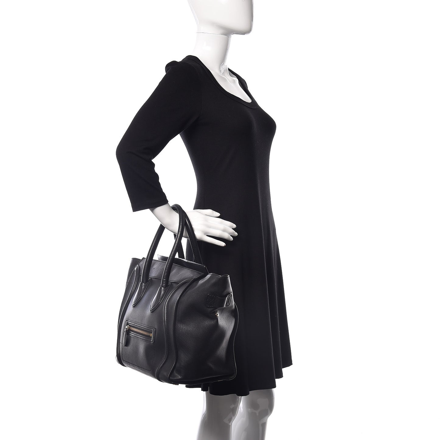 Smooth Calfskin Mini Luggage Black