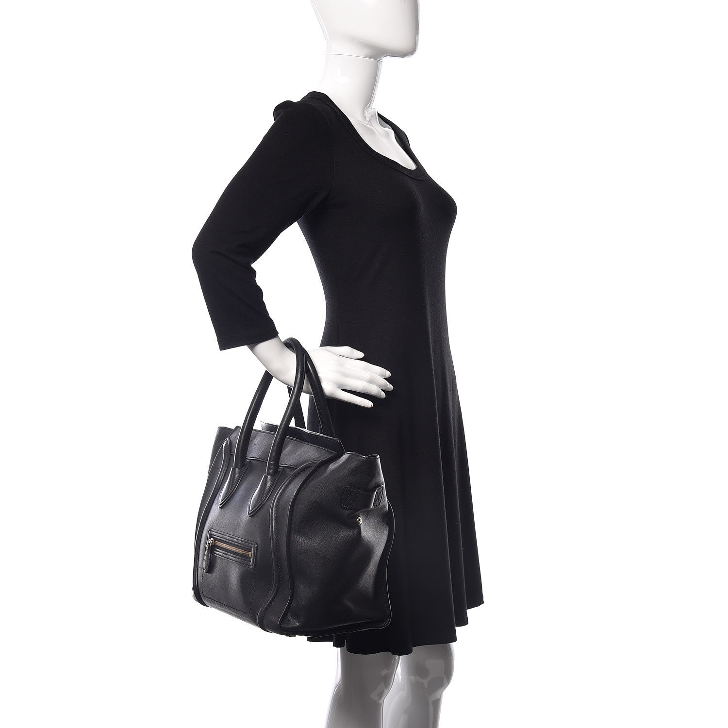 Celine Smooth Calfskin Mini Luggage Black 2 of 30