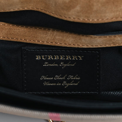 Burberry Derby Calfskin House Check Small Macken Crossbody Bag Black 6 of 12