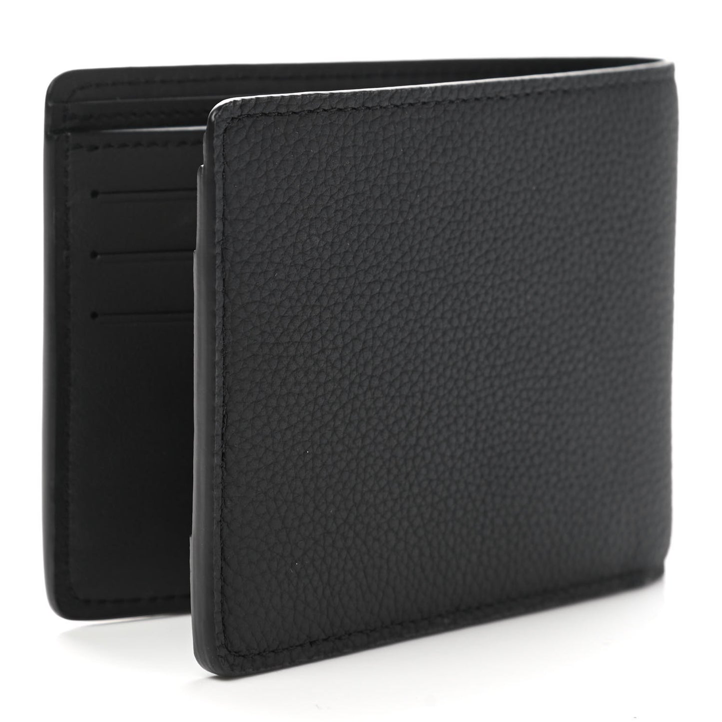 Grained Calfskin Aerogram Multiple Wallet Black