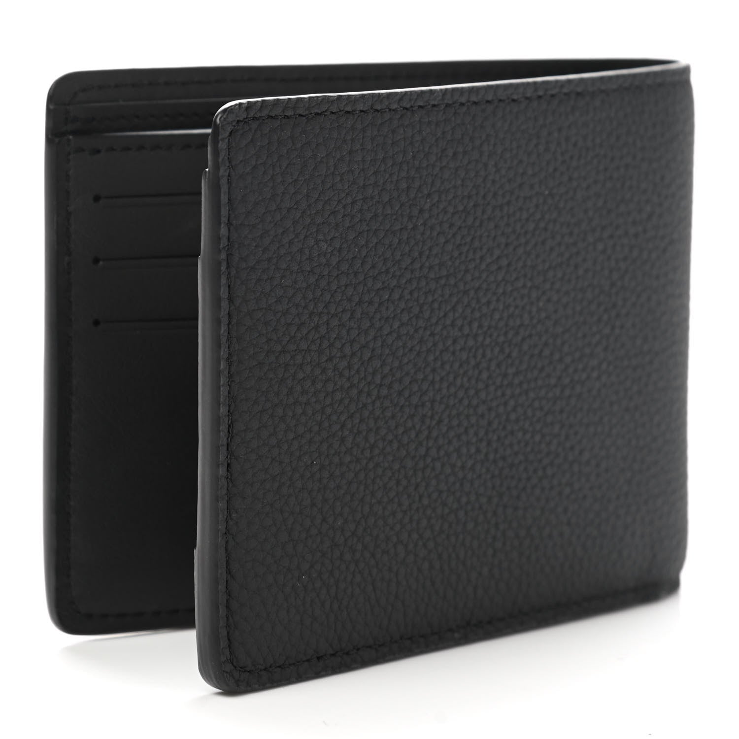 Louis Vuitton Grained Calfskin Aerogram Multiple Wallet Black 3 of 7