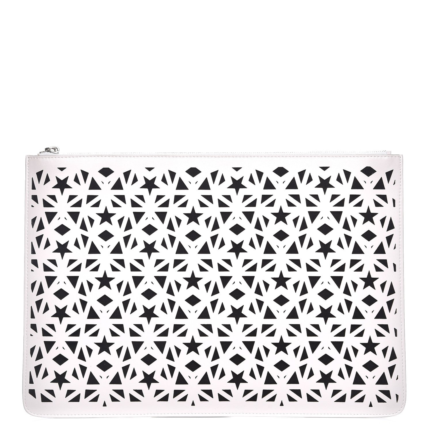Givenchy Lambskin Star Print Large Pandora Pouch White Black 1 of 7