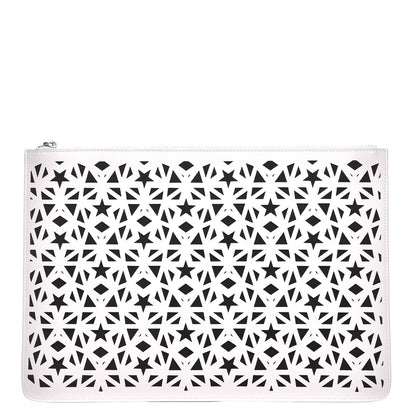 Givenchy Lambskin Star Print Large Pandora Pouch White Black 1 of 7