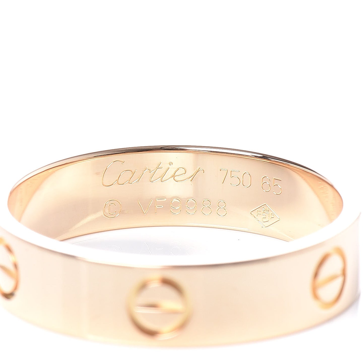 18K Yellow Gold 5.5mm LOVE Ring 65 11.25