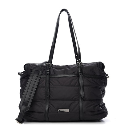 Burberry Nylon House Check Quilted Abbey Diaper Bag Black 1 of 9