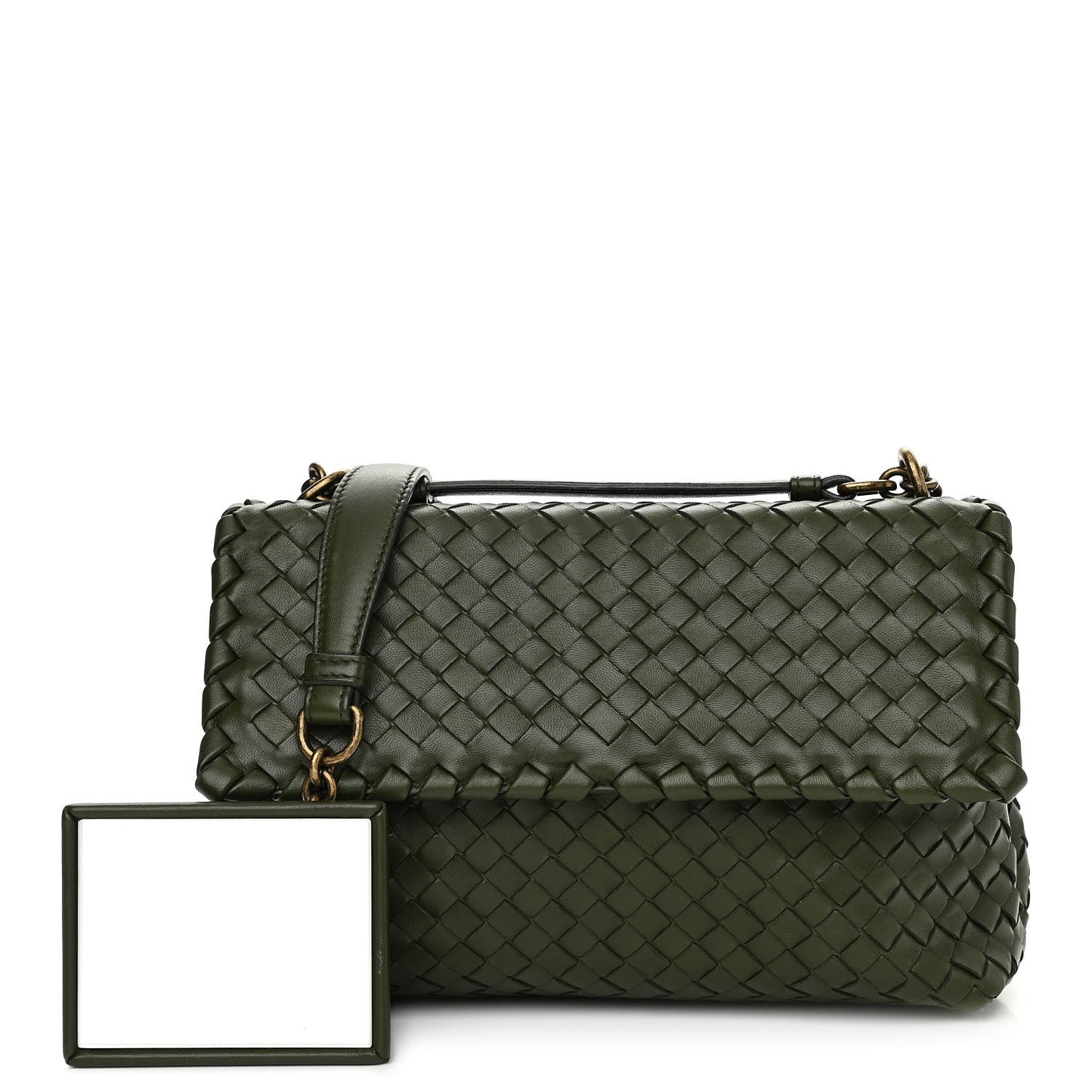 Nappa Intrecciato Baby Olimpia Shoulder Bag Moss