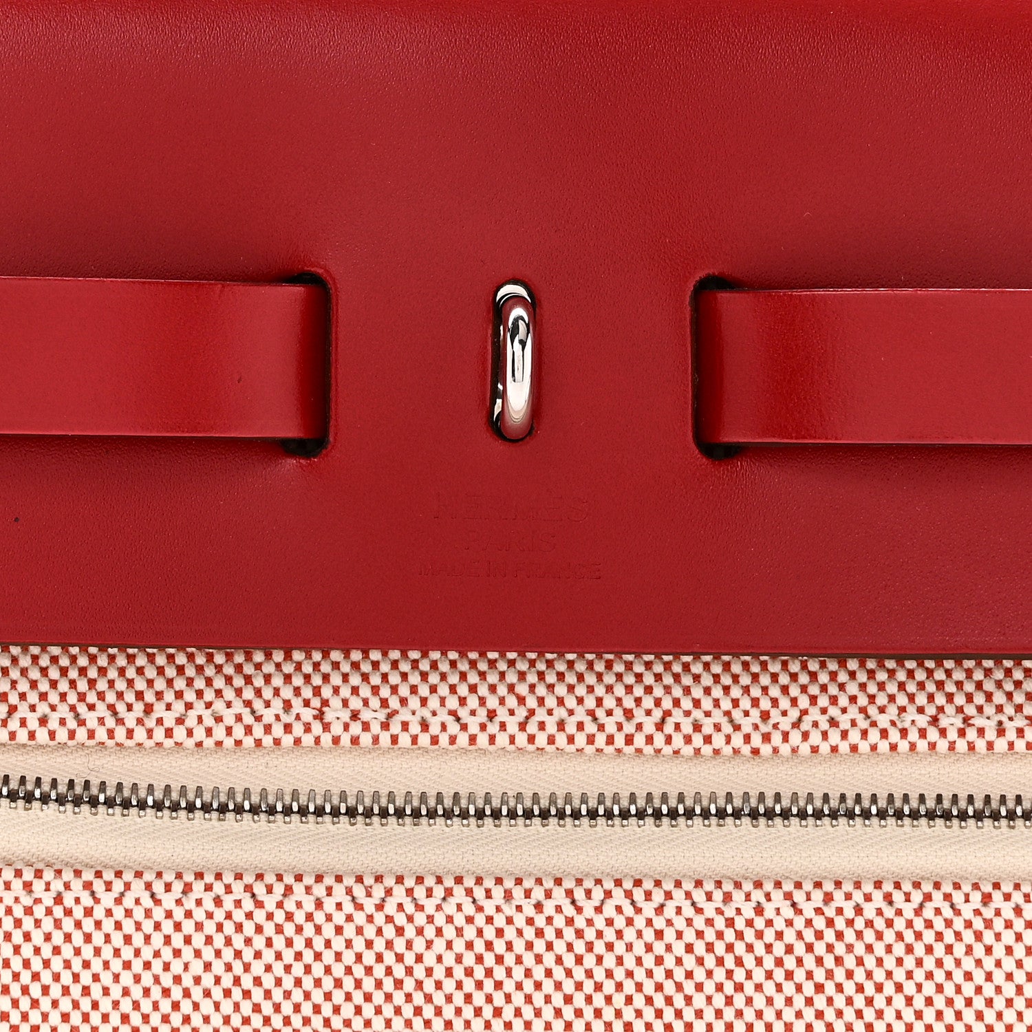 Hermes Vache Hunter Toile Pegase Pop Herbag Zip Retourne 31 PM Rouge Piment 7 of 11