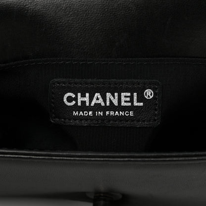 Chanel Lambskin Quilted Small Boy Flap Black Blue 6 of 12