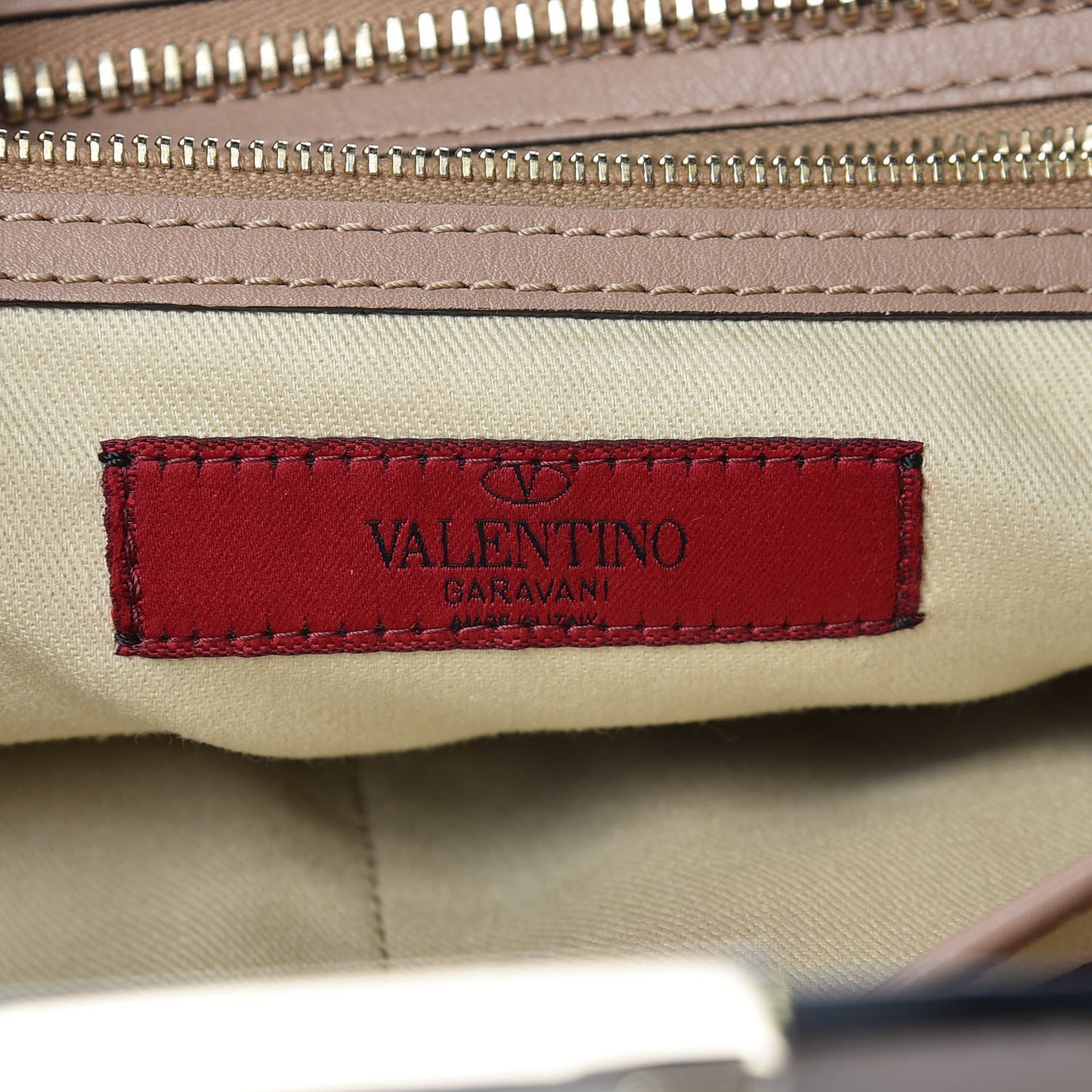Vitello Rockstud Double Handle Tote Alpaca