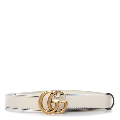 Gucci Calfskin Double G 20mm Belt 70 28 Mystic White 1 of 6