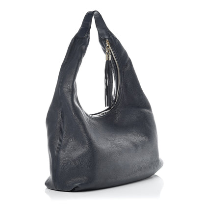 Gucci Pebbled Calfskin Large Soho Hobo Dark Blue 3 of 15