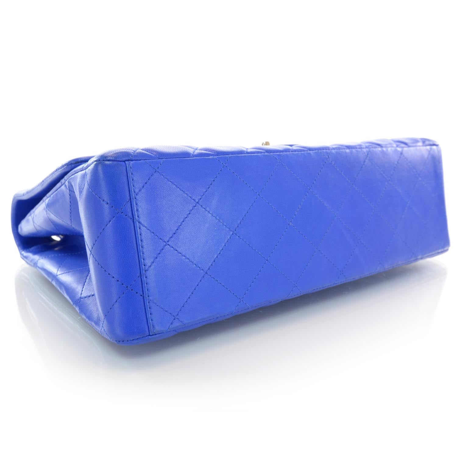 Chanel Lambskin Maxi Flap Blue Roi 3 of 10