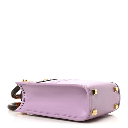 Fendi Vitello King Plexiglass Logo Embossed Mini Fendi Sunshine Shopper Tote Violetta 4 of 9