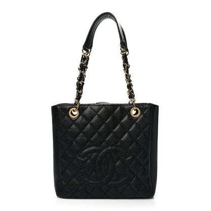 Chanel Caviar Quilted Petit Shopping Tote PST Black 1 of 10