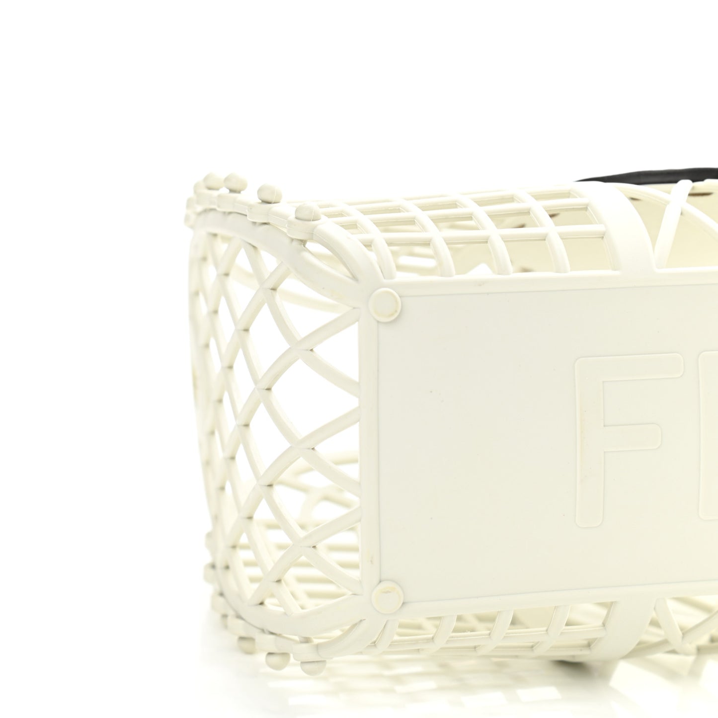 Recycled Plastic Vitello Liberty Matte Small Fendi Basket White Ice Miele Scuro