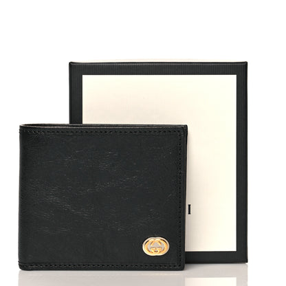 Gucci Fluffy Calfskin Morpheus Bi-Fold Wallet Black 8 of 8