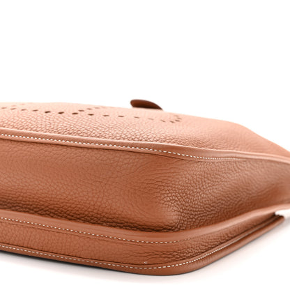 Hermes Taurillon Clemence Evelyne III PM Gold 10 of 12