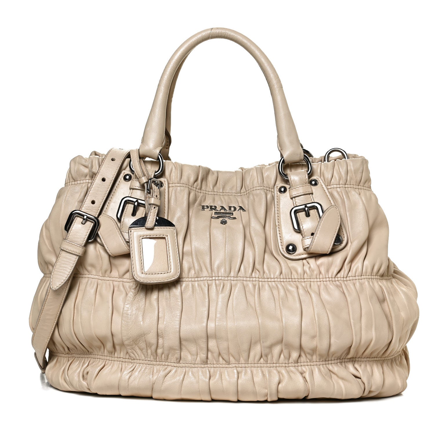 Prada Nappa Gaufre Tote Cera 1 of 11