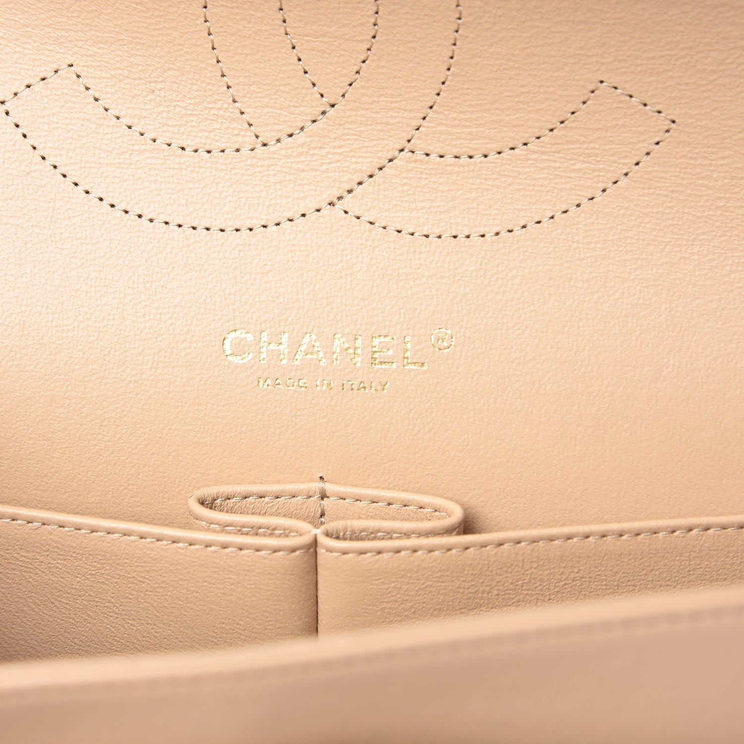 Chanel Lambskin Quilted Jumbo Double Flap Light Beige 6 of 9