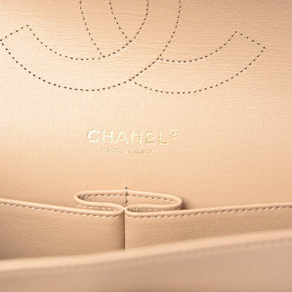 Chanel Lambskin Quilted Jumbo Double Flap Light Beige 6 of 9