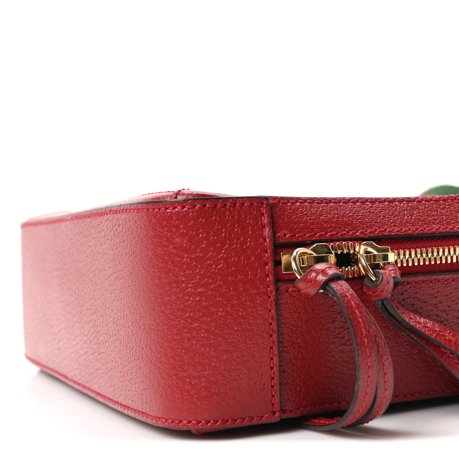 Gucci GG Supreme Monogram Flora Web Small Ophidia Top Handle Shoulder Bag Hibiscus Red 10 of 10