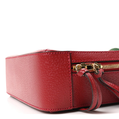 Gucci GG Supreme Monogram Flora Web Small Ophidia Top Handle Shoulder Bag Hibiscus Red 10 of 10
