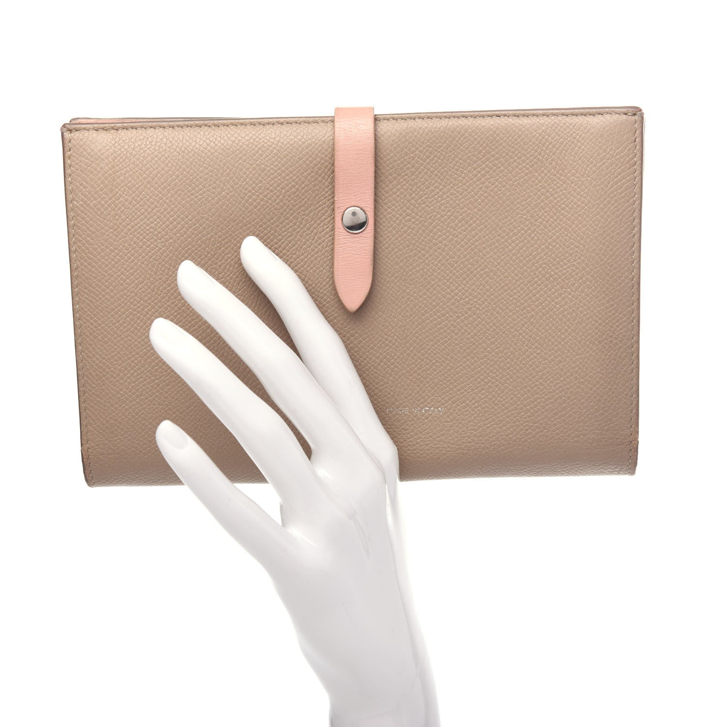 Celine Grained Calfskin Large Multifunction Strap Wallet Pink Chalk 2 of 9
