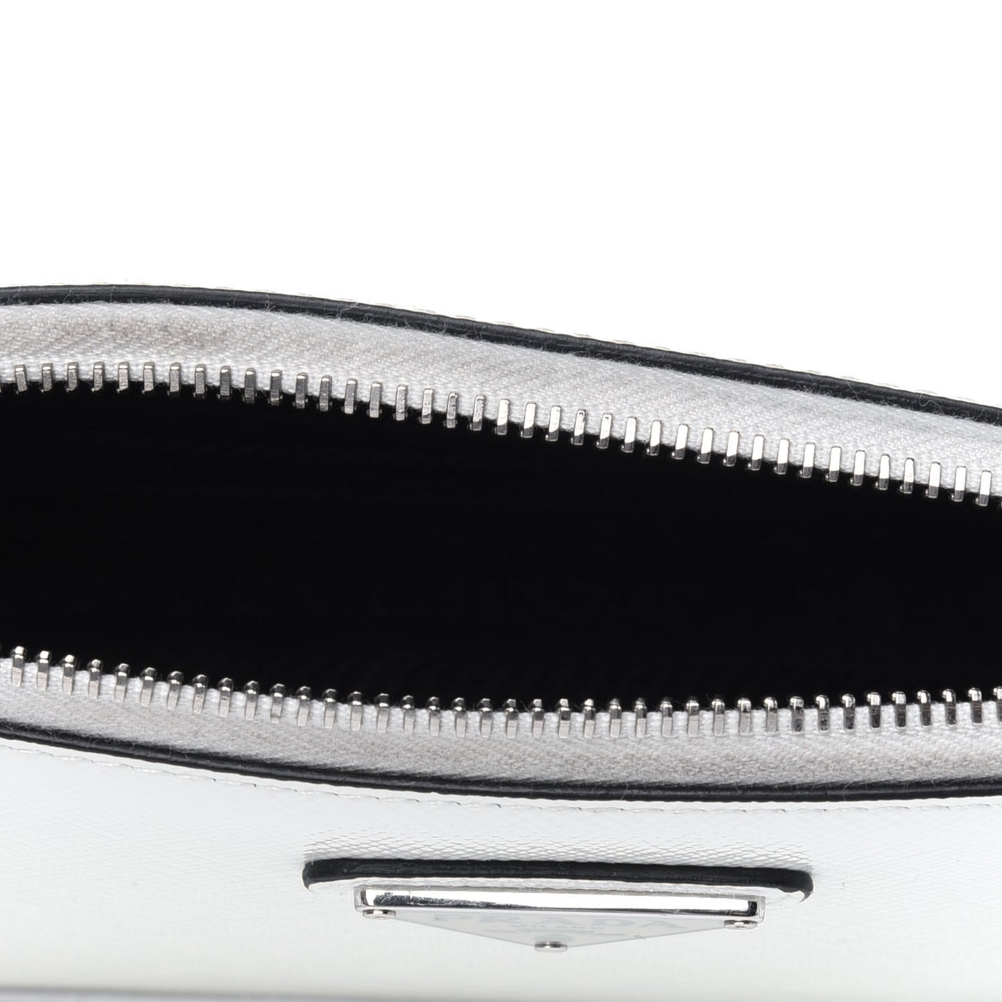 Saffiano Vernice Chain Crossbody Bag Bianco
