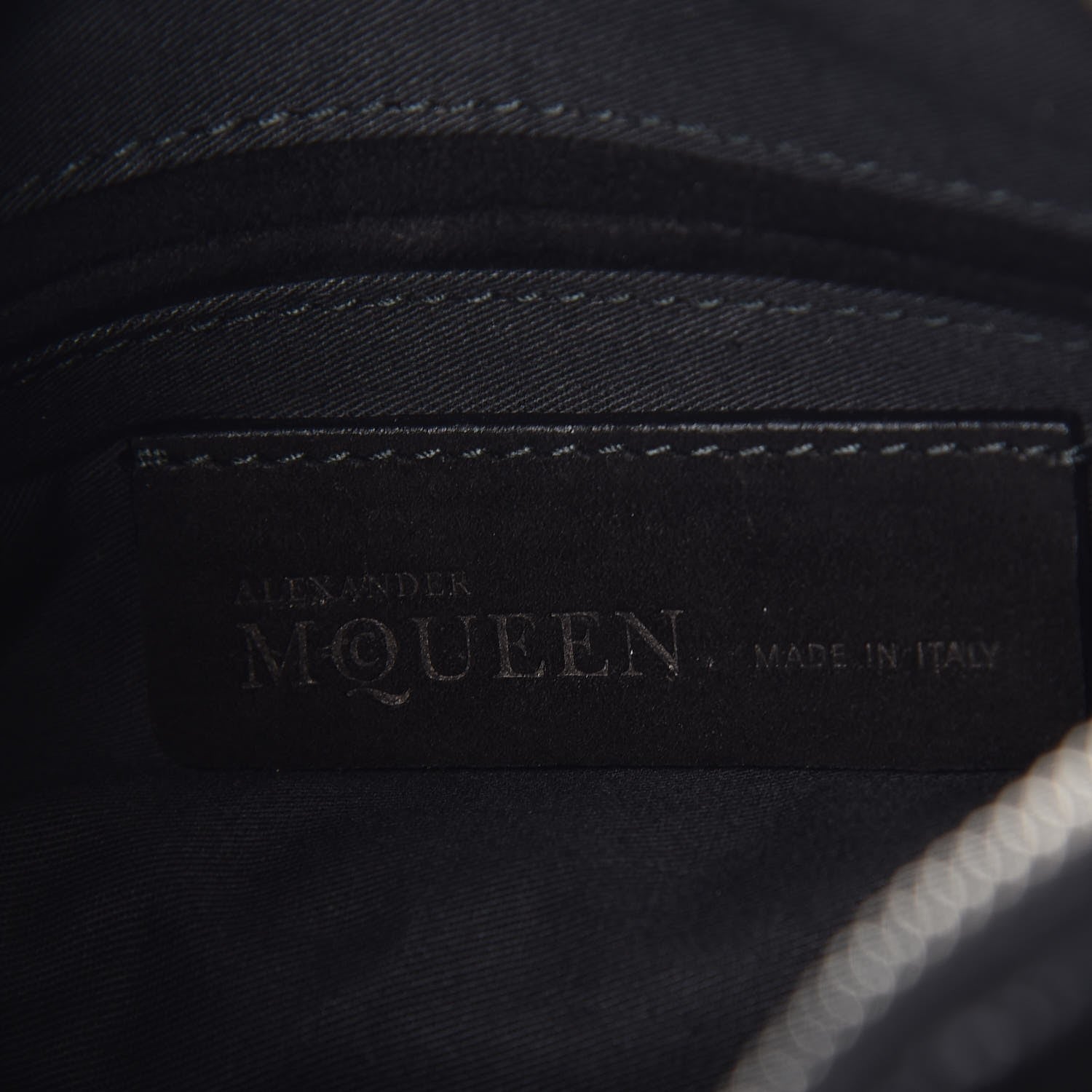 Alexander McQueen Suede Floral De Manta Clutch Black 6 of 7